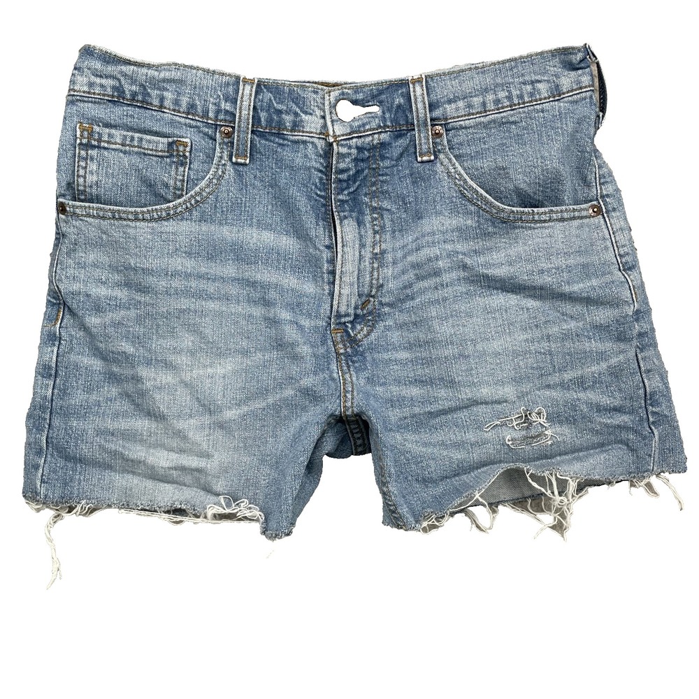 Levi's Jean Shorts Womens 31* Raw Hem Y2K Retro 90's American Preppy‎ Summer
